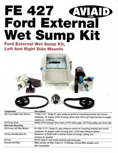 103-10014-FE 427 Ford External Wet Sump Complete Kit